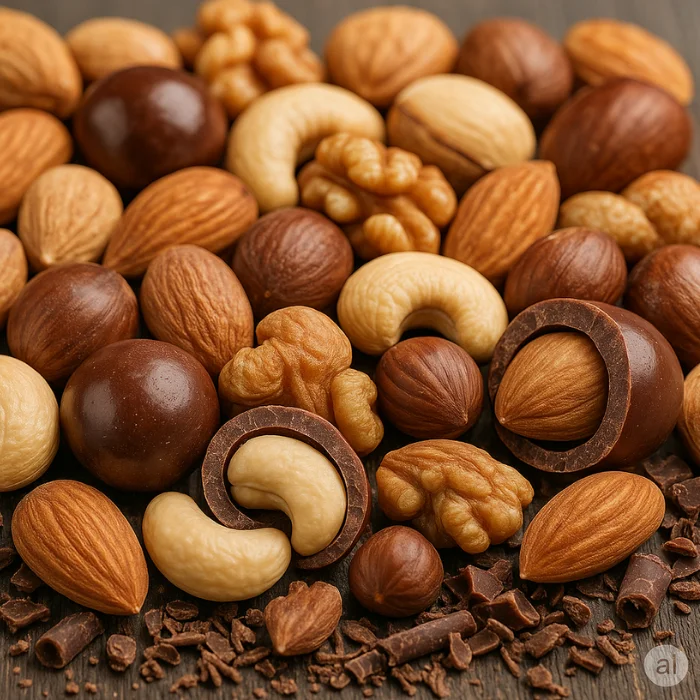 mixed coated nuts